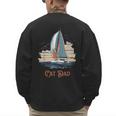 Cat Dad Vintage Catamaran Sailing Men's Sweatshirt Back Print