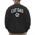 Cat Dad Vintage Distressed Cat Paw Men's Sweatshirt Back Print