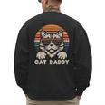 Cat Daddy Sunglasses Sunset Retro Fur Dad Papa Kitten Men Men's Sweatshirt Back Print