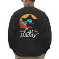 Cat Daddy Vintage 80s Style Cat Retro Sunglasses Distressed Men's Sweatshirt Back Print Cat Daddy Vintage 80s Style Cat Retro Sunglasses Distressed Men's Sweatshirt Back Print