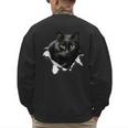 Cat Torn Cloth For Cat Lover Cat Dad Cat Mom Men's Sweatshirt Back Print