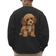 Cavapoo Breed Pet Lover Art Dog For Mom Dad Kids Men's Sweatshirt Back Print