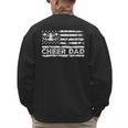 Cheer Dad Cheerleading American Flag Proud Cheer Father Men's Sweatshirt Back Print