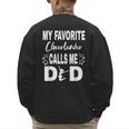 Cheer Dad My Favorite Cheerleader Calls Me Dad Men's Sweatshirt Back Print