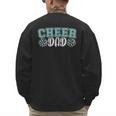 Cheer Dad My Favorite Cheerleader Calls Me Dad Teal Blue Men's Sweatshirt Back Print