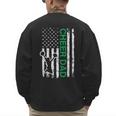 Cheer Dad Flag Green Cheerleading Men's Sweatshirt Back Print Cheer Dad Flag Green Cheerleading Men's Sweatshirt Back Print