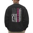 Cheer Dad Flag Pink Cheerleading Men's Sweatshirt Back Print