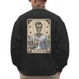 Cheer Dad Tarot Card Skeleton Cheerleading Fathers Day Men's Sweatshirt Back Print