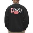 Cow Mom Or Dad Birthday Farm Birthday Party Men's Sweatshirt Back Print