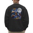Crested Gecko Moon Retro Reptile Mom Dad Breeder Lover Men's Sweatshirt Back Print