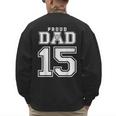 Custom Proud Volleyball Dad Number 15 Personalized For Men Men's Sweatshirt Back Print