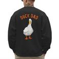 Cute Duck Dad Lover Illustration Duck Owner Men's Sweatshirt Back Print
