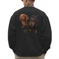Dachshund Shirt Doxie Mom Dad Love Wiener Dog Puppy Cute Tee Men's Sweatshirt Back Print
