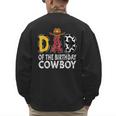 Dad 1st Birthday Cowboy Western Dad Birthday Boy Men's Sweatshirt Back Print
