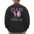 Dad 1st First Birthday Matching Family Butterfly Floral Men's Sweatshirt Back Print