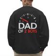 Dad Of 2 Boys Fuel Gas Gauge Father Of Two Sons Men Men's Sweatshirt Back Print