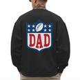 Dad American Football Happy Birthday Family Matching Retro Men's Sweatshirt Back Print