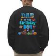 Dad Of The Birthday Boy Aquarium Sea Animals Matching Men's Sweatshirt Back Print