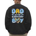 Dad Of The Birthday Boy Blue Dog Family Matching Men's Sweatshirt Back Print