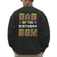 Dad Of The Birthday Boy Gamer Pixel Birthday Party Matching Men's Sweatshirt Back Print