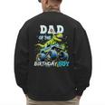 Dad Of The Birthday Boy Monster Truck Dinosaur PartyRex Men's Sweatshirt Back Print