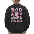 Dad Of The Birthday Cow-Girl Rodeo Cowgirl Bday Men's Sweatshirt Back Print