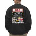 Dad Birthday Crew Movie Night Theme Matching Party Men's Sweatshirt Back Print