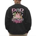 Dad Of The Birthday Girl 1St Birthday Pink Cow Farm Men's Sweatshirt Back Print