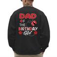 Dad Of The Birthday Girl Family Ladybug Birthday Men's Sweatshirt Back Print