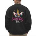 Dad Of The Birthday Girl Father Unicorn Birthday Small Men's Sweatshirt Back Print