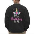 Dad Of The Birthday Girl Matching Family Unicorn Party Men's Sweatshirt Back Print