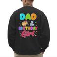 Dad Of The Birthday Girl Painting Art Birthday Girl Family Men's Sweatshirt Back Print