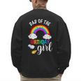 Dad Of The Birthday Girl Rainbow B-Day Matching Family Men's Sweatshirt Back Print Dad Of The Birthday Girl Rainbow B-Day Matching Family Men's Sweatshirt Back Print