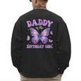 Dad Of The Birthday Girl Tie Dye Butterfly Birthday Family Men's Sweatshirt Back Print