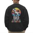 Dad Of The Birthday Party Outfit Dinosaur Daddy Men's Sweatshirt Back Print
