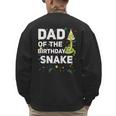 Dad Of The Birthday Snake Themed Birthday Party Men's Sweatshirt Back Print
