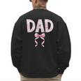 Dad Birthday Squad Matching Coquette Bow Family Party Men's Sweatshirt Back Print