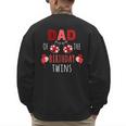 Dad Of The Birthday Twins Ladybug Birthday Family Matching Men's Sweatshirt Back Print