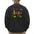 Dad Building Blocks Birthday Boy Men's Sweatshirt Back Print