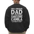 Dad Of CAMILA Father's Day Personalized Name Joke Men's Sweatshirt Back Print