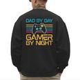 Dad By Day Gamer By Night Video Games Lover Gamer Dad Men's Sweatshirt Back Print