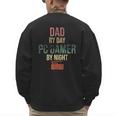 Dad By Day PC Gamer By Night For Gaming Dads Men's Sweatshirt Back Print