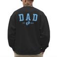 Dad Est 2026 Blue Baby Feet First Time Boy Daddy Men's Sweatshirt Back Print
