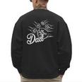 Dad Of Four Toddler Kids Fathers Day Fist Bump Family Men's Sweatshirt Back Print