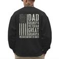Dad Grandpa Veteran Great Grandpa Men's Sweatshirt Back Print