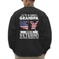 Dad Grandpa Veteran Nothing Scares Patriotic Veterans Day Men's Sweatshirt Back Print