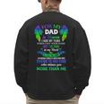 For My Dad In Heaven Touching Tribute For Passed Away Father Men's Sweatshirt Back Print