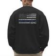 Dad Is A Hero Idea Son Daughter Of Police Men's Sweatshirt Back Print