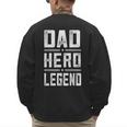 Dad Hero Legend Vintage Distressed Dad Men's Sweatshirt Back Print