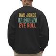 Dad Jokes Are How Eye Roll Father's Day Pun Graphic Men's Sweatshirt Back Print